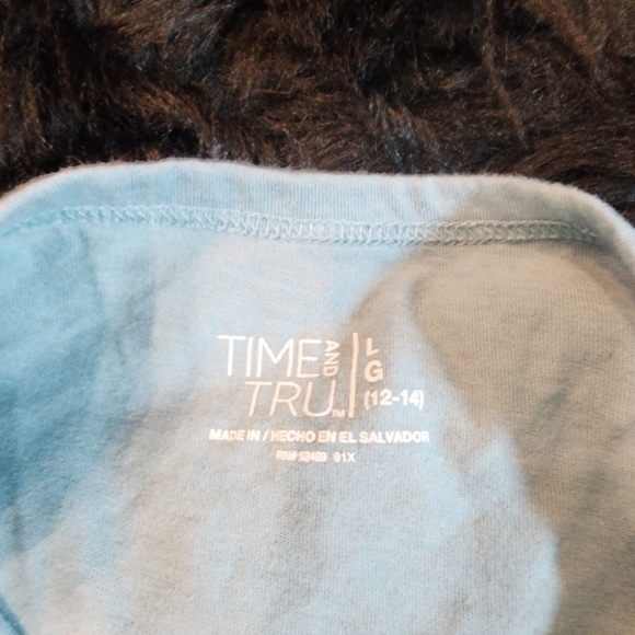 Light Robin Egg Blue Long Sleeve Tee Size L - Picture 3 of 3